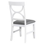 6-Piece Wood Dining Table Set Kitchen Table Set with Upholstered Bench and 4 Dining Chairs