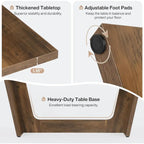 70.87-Inch Wood Dining Table, Large Dining Room Table for 6-8 People, Kitchen Dinner Table
