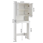 Home Bathroom Shelf Over-The-Toilet, Bathroom Storage Cabinet Organizer Space Saver