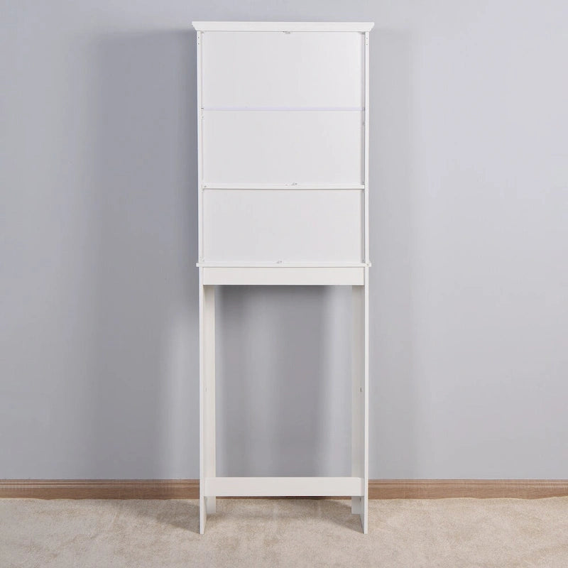 Bathroom Wooden Storage Cabinet Over-The-Toilet Space Saver - 23.62 x 7.72 x 67.32 inch