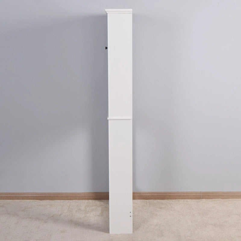 Bathroom Wooden Storage Cabinet Over-The-Toilet Space Saver - 23.62 x 7.72 x 67.32 inch