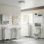 RiverRidge Somerset Single Door Bathroom and Laundry Storage Cabinet with Drawer and Adjustable Shelf - White