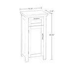 RiverRidge Somerset Single Door Bathroom and Laundry Storage Cabinet with Drawer and Adjustable Shelf - White