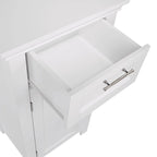 RiverRidge Somerset Single Door Bathroom and Laundry Storage Cabinet with Drawer and Adjustable Shelf - White