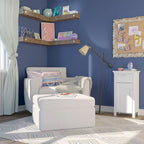 RiverRidge Somerset Single Door Bathroom and Laundry Storage Cabinet with Drawer and Adjustable Shelf - White