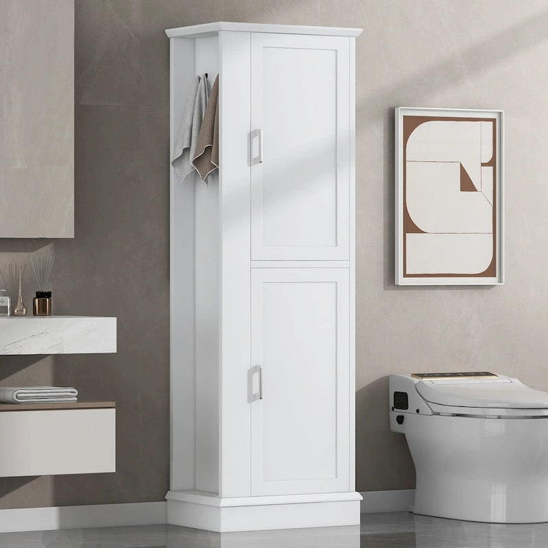 Freestanding Storage Cabinet with Hook