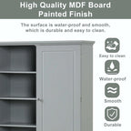 Tall Bathroom Storage Cabinet with Drawers and Adjustable Shelf