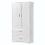 Tall Bathroom Storage Cabinet with Drawers and Adjustable Shelf