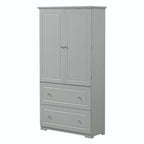 Tall Bathroom Storage Cabinet with Drawers and Adjustable Shelf