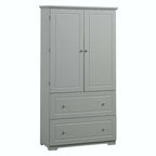 Tall Bathroom Storage Cabinet with Drawers and Adjustable Shelf