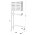 Over the Toilet Storage Cabinet - 9.1D x 23.6W x 68.1H
