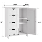 Bathroom Storage Cabinet - 11.9D x 21.9W x 32H