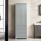 Tall Storage Cabinet with Three Drawers for Bathroom/Office