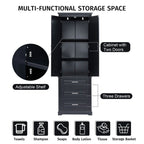 Tall Storage Cabinet with Three Drawers for Bathroom/Office