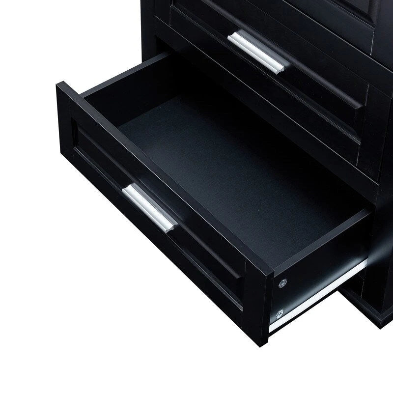 Tall Storage Cabinet with Three Drawers for Bathroom/Office
