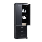 Tall Storage Cabinet with Three Drawers for Bathroom/Office