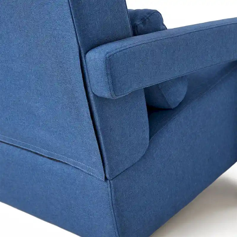 Modern Upholstered accent chair, Comfortable Linen Fabric with a pillow for Living room,bedroo,mLinen