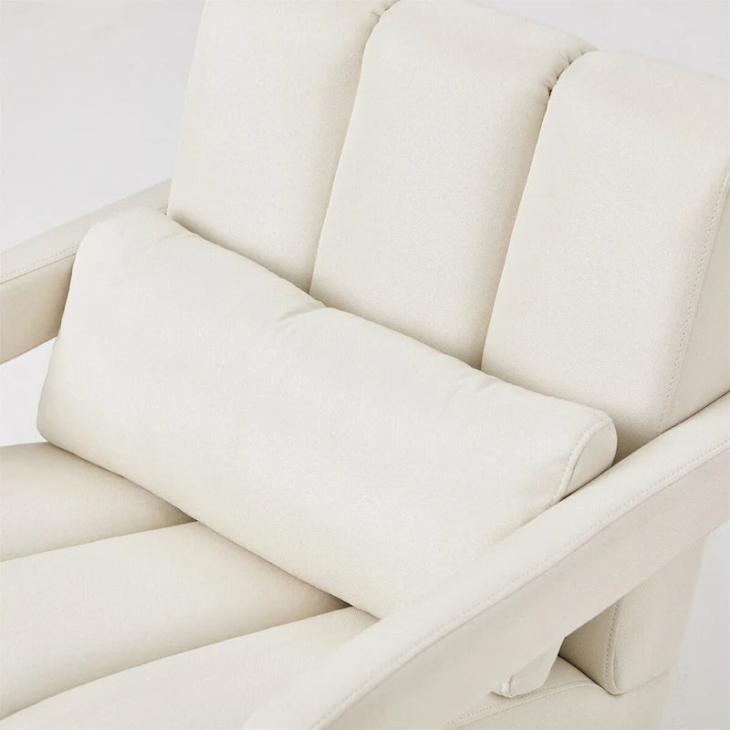 Modern Upholstered accent chair, Comfortable Linen Fabric with a pillow for Living room,bedroo,mLinen