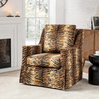 Stan Farmhouse Slipcover Rocking Swivel Chair by HULALA HOME