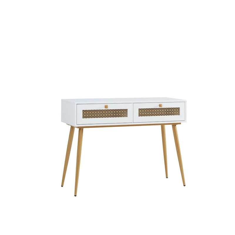 41.9 Wood 2-Drawer Entryway Console Table