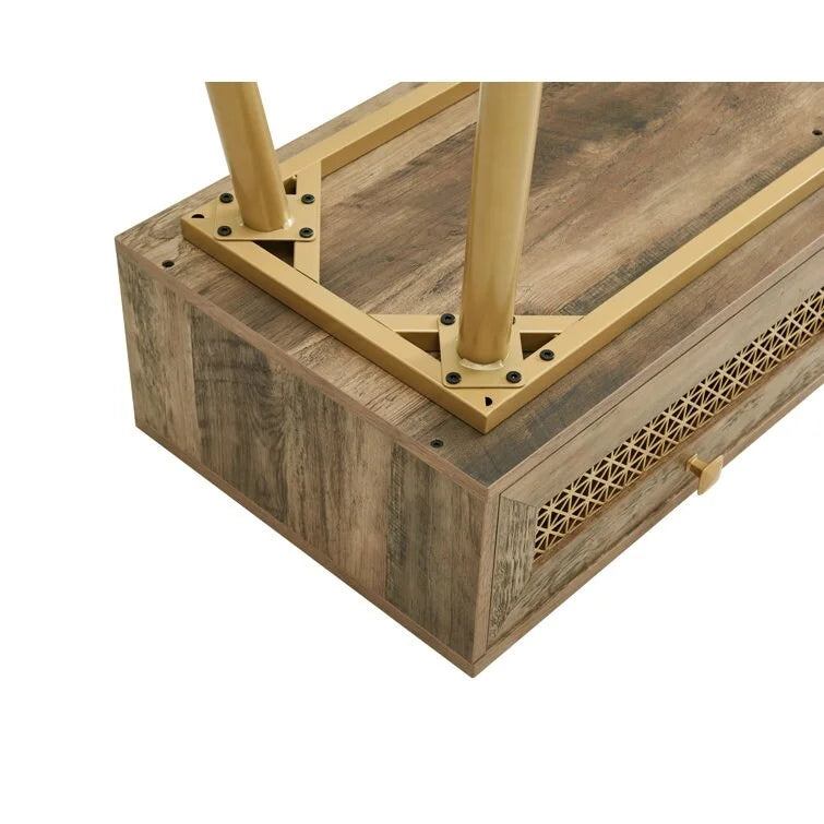 41.9 Wood 2-Drawer Entryway Console Table