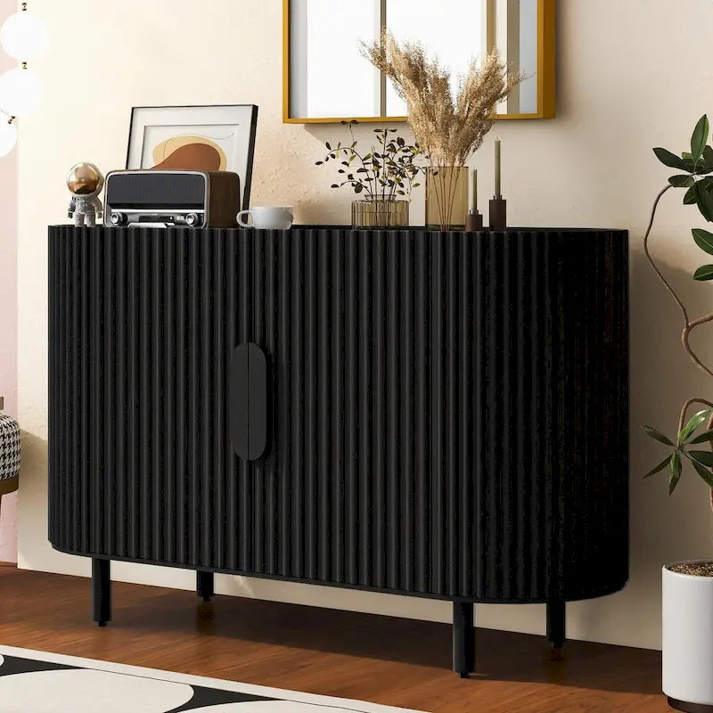 47.80 Inch high quality MDF Sideboard with Adjustable Shelves - 47.80 x 16.50