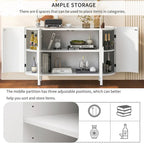 47.80 Inch high quality MDF Sideboard with Adjustable Shelves - 47.80 x 16.50