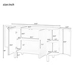 47.80 Inch high quality MDF Sideboard with Adjustable Shelves - 47.80 x 16.50