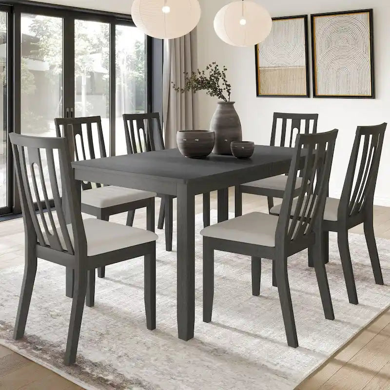 CraftPorch Contemporary Modern 7-piece Wooden Dining Set