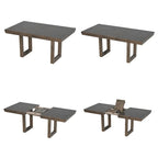 7-Piece 72 Extendable Dining Table Set w/ Butterfly Leaf and 6 Chairs
