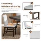 7-Piece 72 Extendable Dining Table Set w/ Butterfly Leaf and 6 Chairs