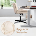 Armless Home Office Desk Chair Vanity Chair No Wheels