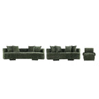 Manhattan Comfort 3 Piece Modern Verandah Chenille Multi Sofa Set