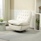 Modern Chenille 360-Degree Swivel Recliner, Set of 1