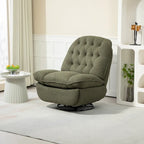 Modern Chenille 360-Degree Swivel Recliner, Set of 1