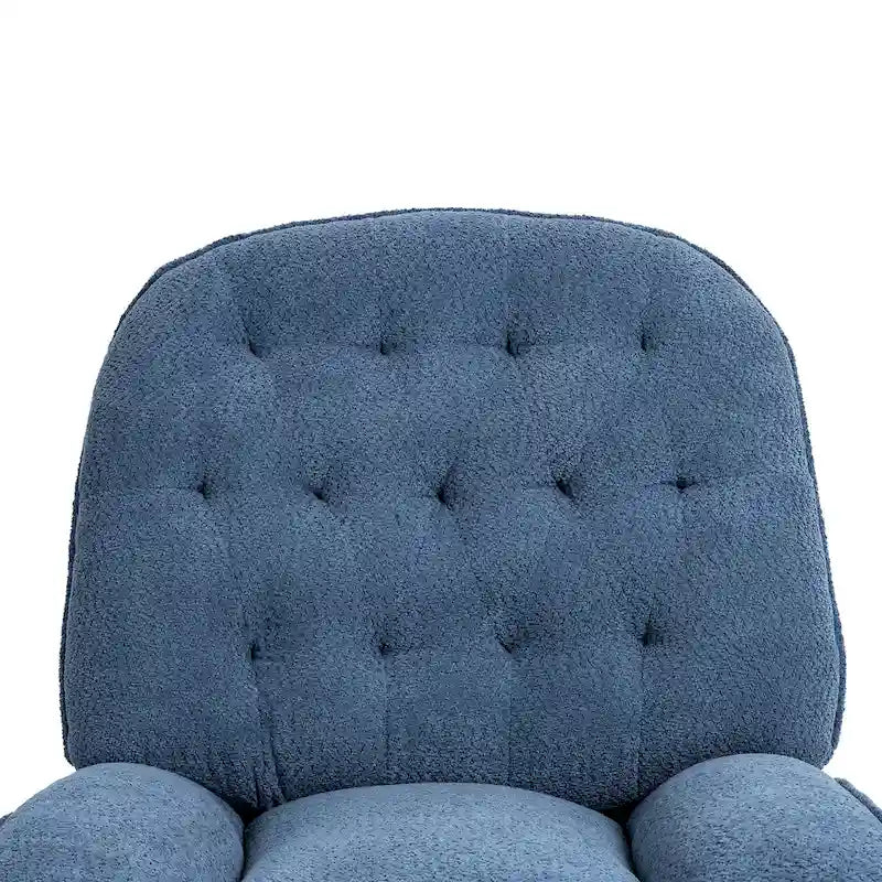 Modern Chenille 360-Degree Swivel Recliner, Set of 1