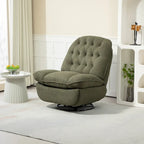 Modern Chenille 360-Degree Swivel Recliner, Set of 1