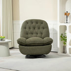 Modern Chenille 360-Degree Swivel Recliner, Set of 1