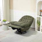 Modern Chenille 360-Degree Swivel Recliner, Set of 1