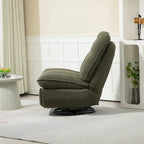 Modern Chenille 360-Degree Swivel Recliner, Set of 1