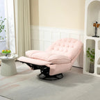Modern Chenille 360-Degree Swivel Recliner, Set of 1
