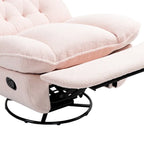 Modern Chenille 360-Degree Swivel Recliner, Set of 1