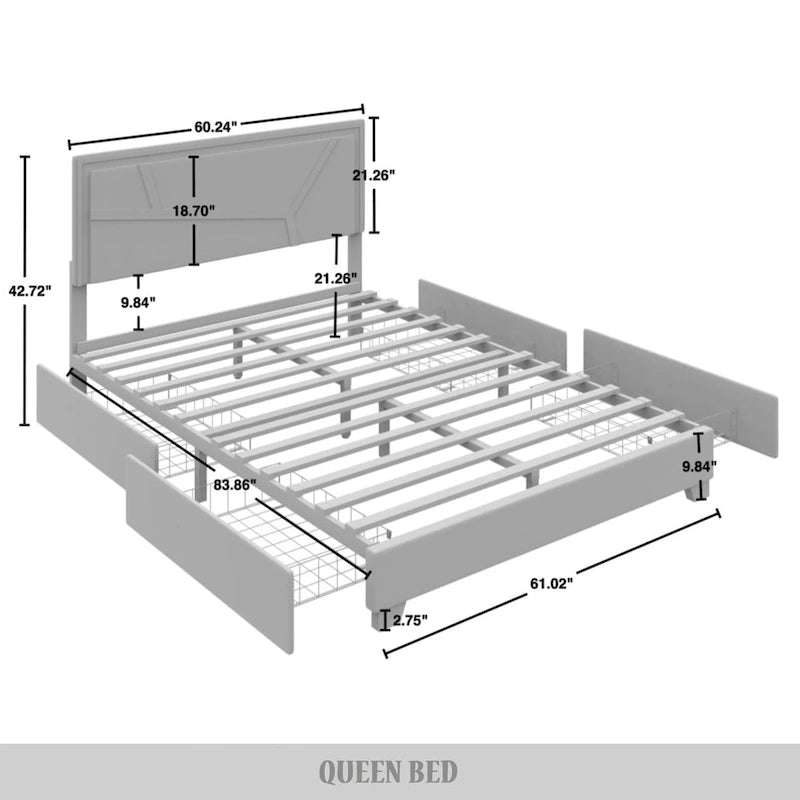 CraftPorch Elegance Platform Bed