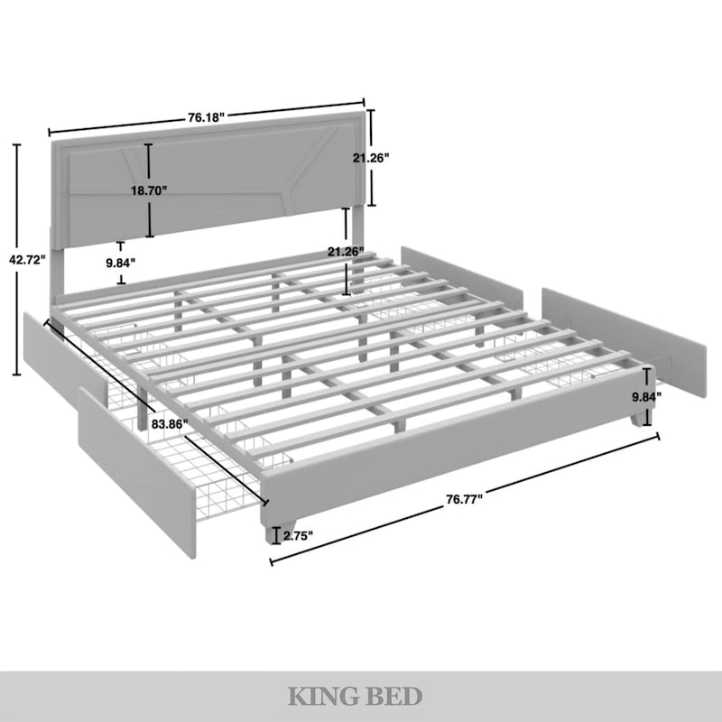 CraftPorch Elegance Platform Bed