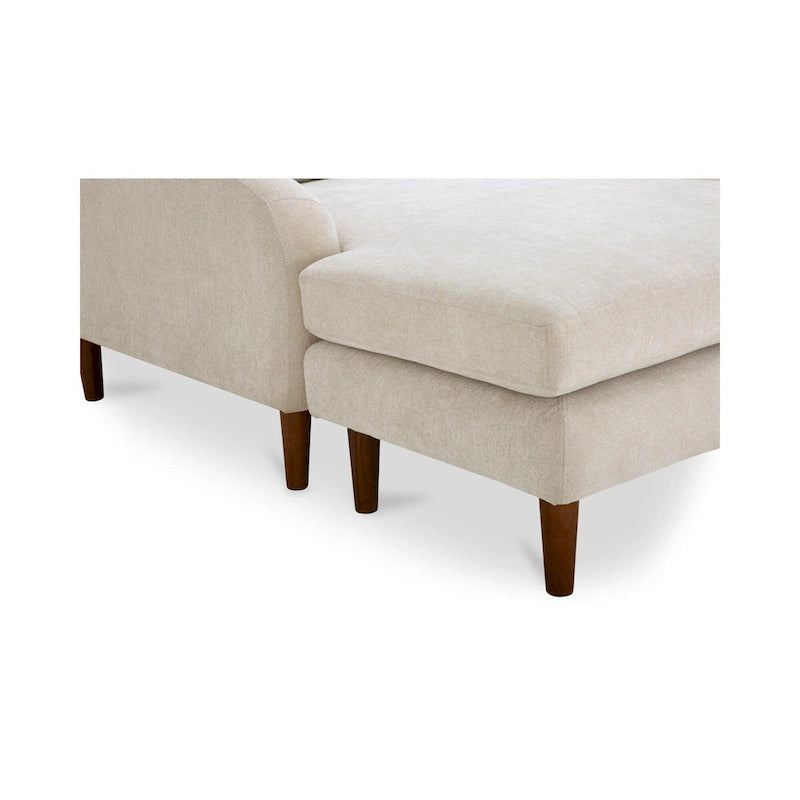 NADAAL STUDIOS Drew, Sectional with Reversible Chaise, Dark Brown - 98 X 59.2 X 33.5