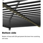 Adin Modern Full Over Full Bunk Bed with Black Metal Guard Rail by Christopher Knight Home
