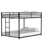 Adin Modern Full Over Full Bunk Bed with Black Metal Guard Rail by Christopher Knight Home