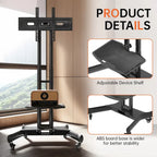 Universal Swivel TV Stand for 32-80 inch TVs, Height Adjustable Table Top TV Stand Mount with Tilt, Max VESA 600x400mm
