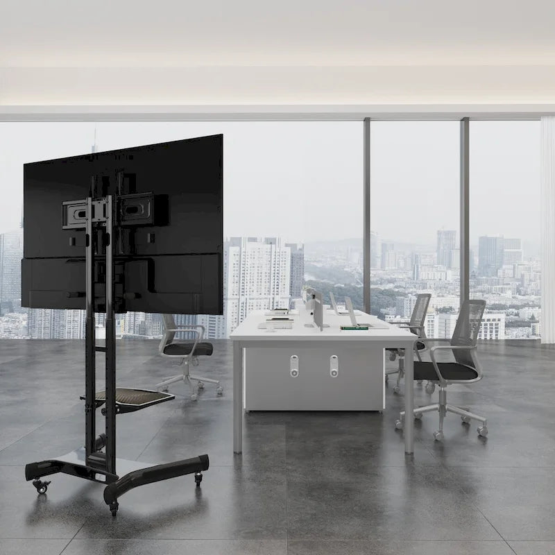 Universal Swivel TV Stand for 32-80 inch TVs, Height Adjustable Table Top TV Stand Mount with Tilt, Max VESA 600x400mm