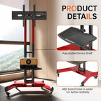 Universal Swivel TV Stand for 32-80 inch TVs, Height Adjustable Table Top TV Stand Mount with Tilt, Max VESA 600x400mm
